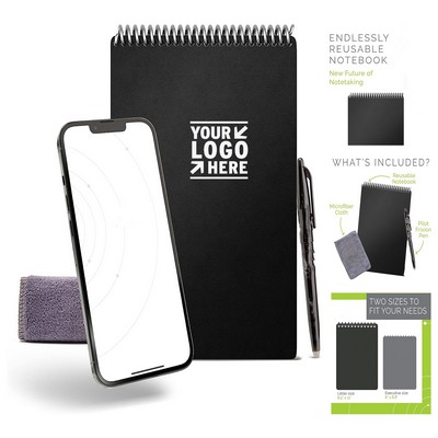 6 x 8.8" Flip Executive Smart Reusable Spiral Notebook